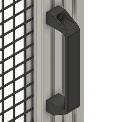 50-201-3 MODULAR SOLUTIONS HANDLE<BR>30 SERIES 180 PULL HANDLE BLACK W/HARDWARE